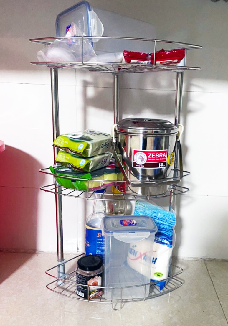 Kệ Góc tam giác Inox 2 Tầng