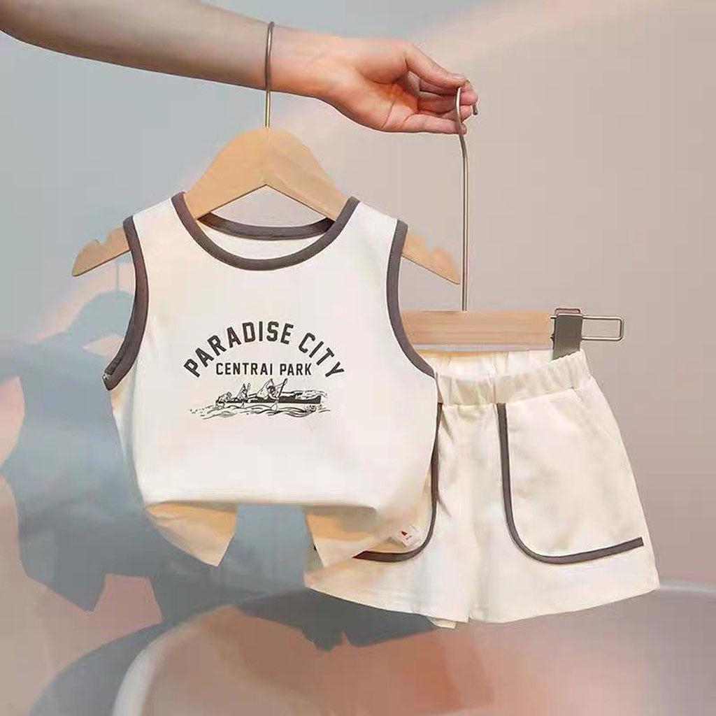 Bộ ba lỗ CITY cho bé trai, Bộ sát nách bé trai chất cotton cao cấp mềm mát cho bé từ 7-28kg - ROSY KIDS