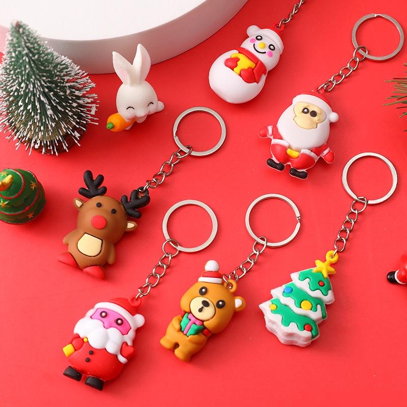 Móc khóa noel giáng sinh cute dễ thương 3D