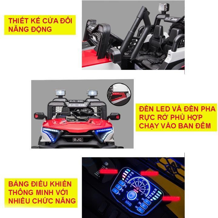 xe ô tô điện trẻ em khủng, xe oto điện địa hình cho bé B J Q 008 - Xanh