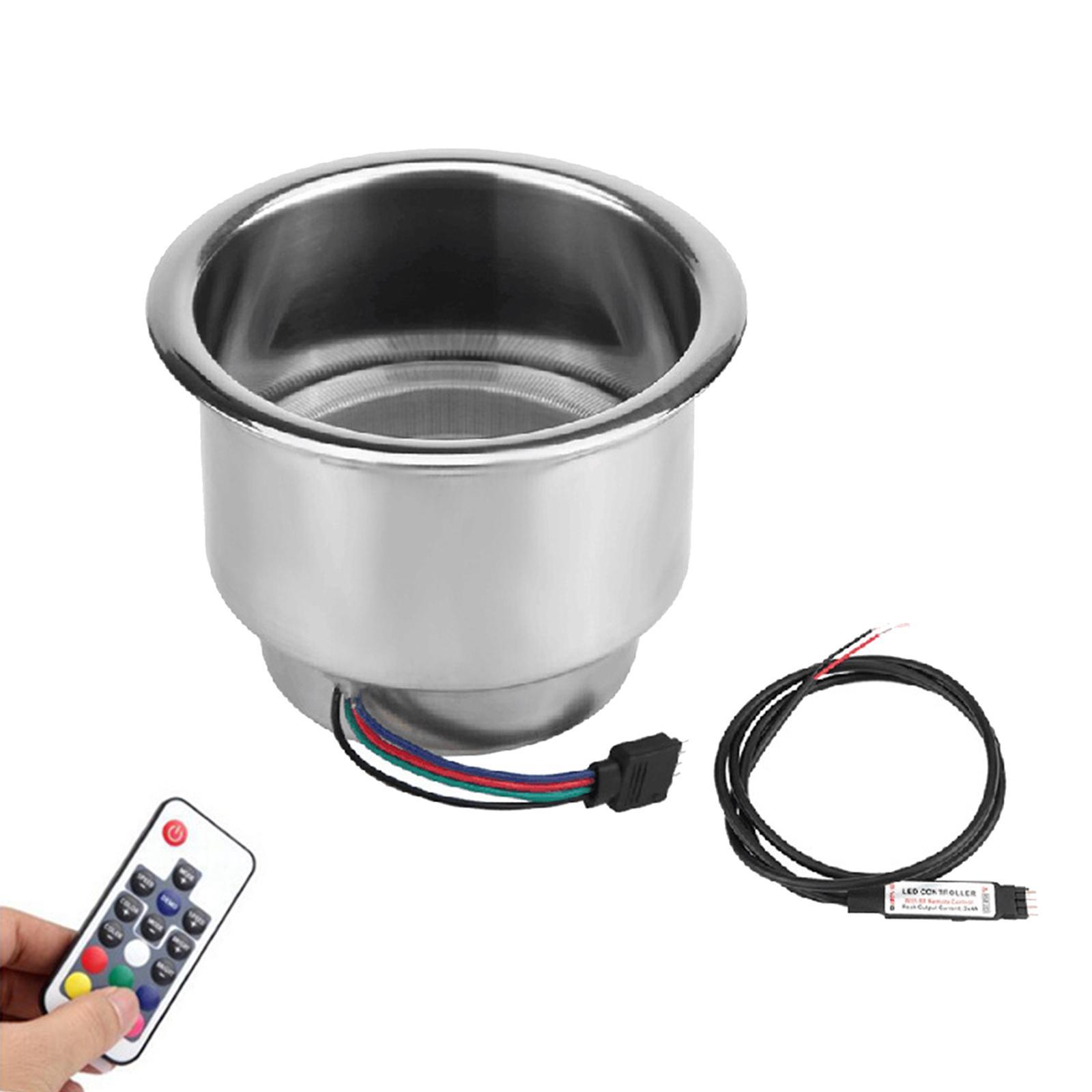 2x Adjustable Folding White Drink Cup Holder - Boat/Marine//4x4/RV