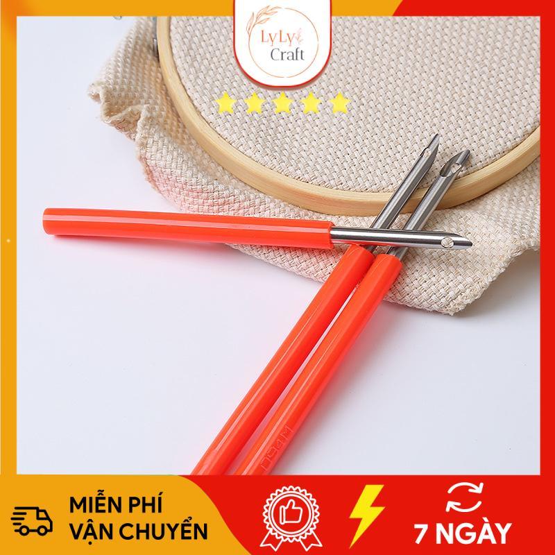 Kim Thêu Nổi Thêu Len Xù Punch Needle Tool, Bộ Thêu Len Xù Đơn Giản Dành Cho Người Mới Bắt Đầu