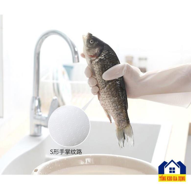 Găng tay cao su siêu dai làm bếp