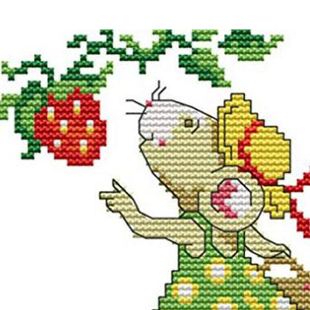 Little Rat Stamped Cross Stitch Kits DIY Embroidery for Home Decor Gift 14CT