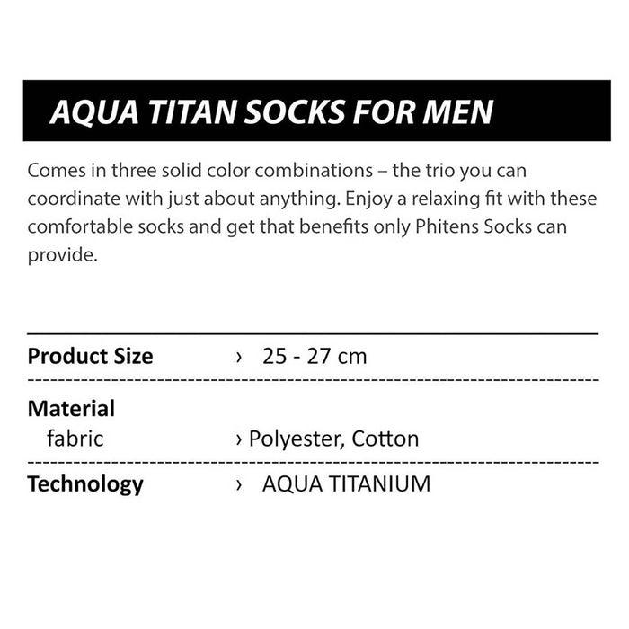 Tất Phiten aqua titan socks (3 đôi) AL930073