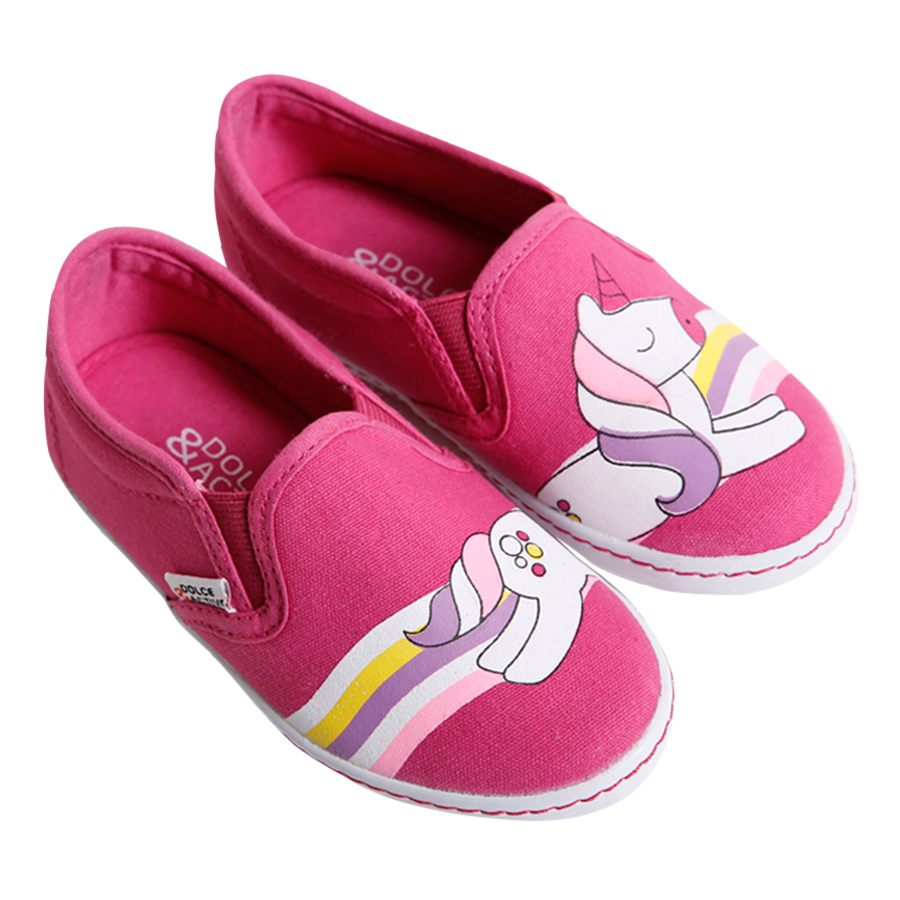 Giày Slip On Bé Gái D&amp;A BG1704 - Hồng