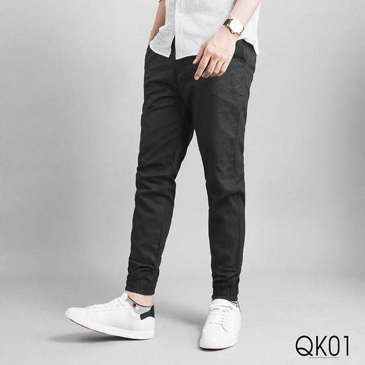 Quần jogger kaki trơn co giãn unisex