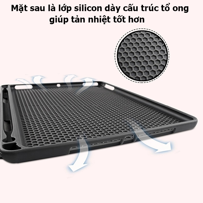 Bao da chính hãng MUTURAL dành cho iPad Pro 11 inch 2021 lưng dẻo silicon chống sốc, có khay chứa bút tiện lợi - Hàng chính hãng