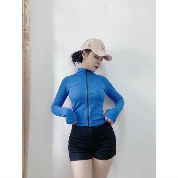 Áo khoác Croptop isoblox quảng châu Xanh Dương