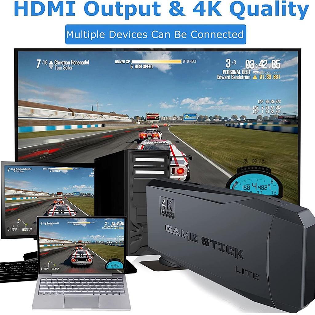 Máy Chơi game 4K HD TV Với Điều Khiển Không Dây Tích Hợp 10,000 Trò Chơi Cổ Điển