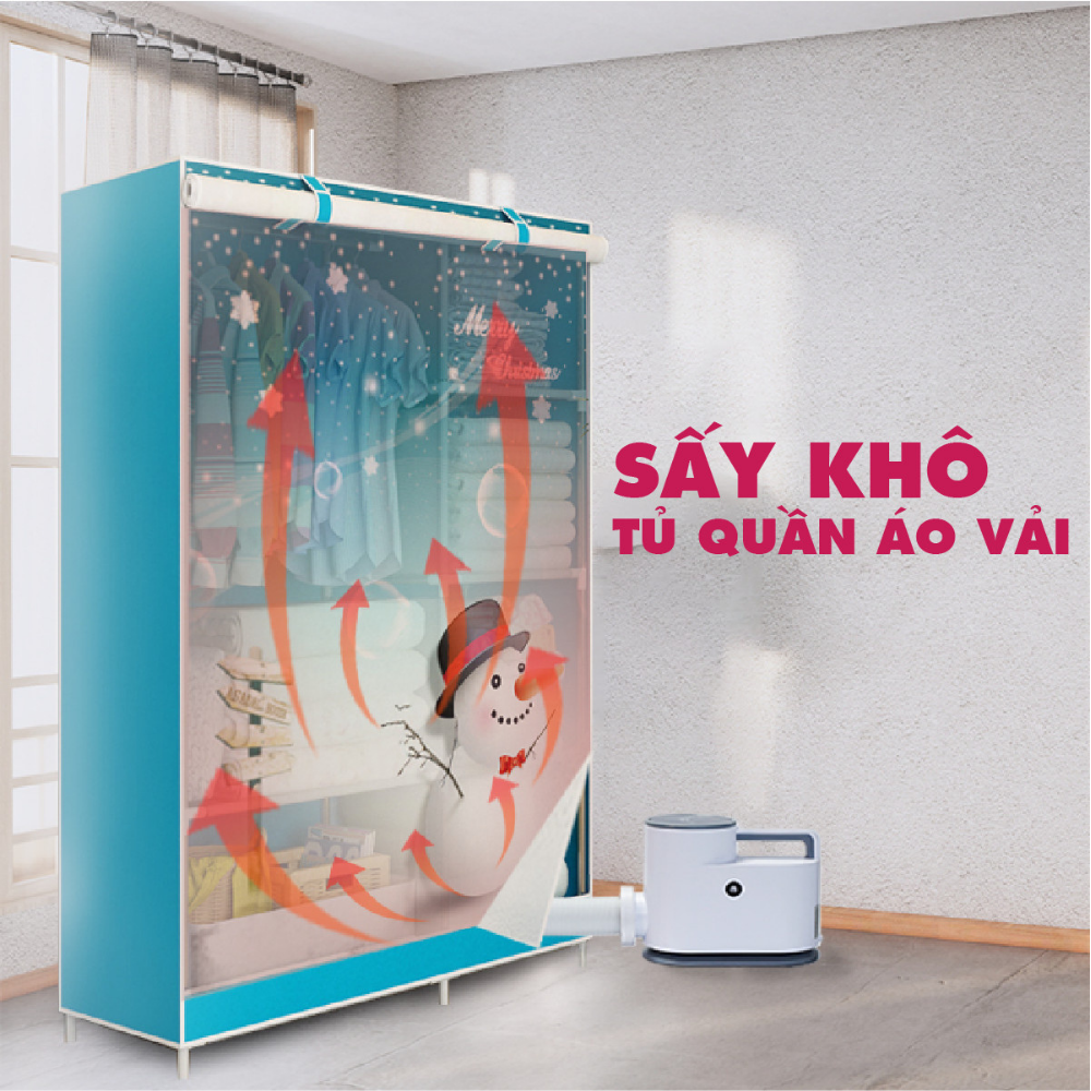 Máy Sấy Quần Áo, Chăn Nệm, Giày Mishio MK308 có chức năng diệt khuẩn UV - Hàng chính hãng