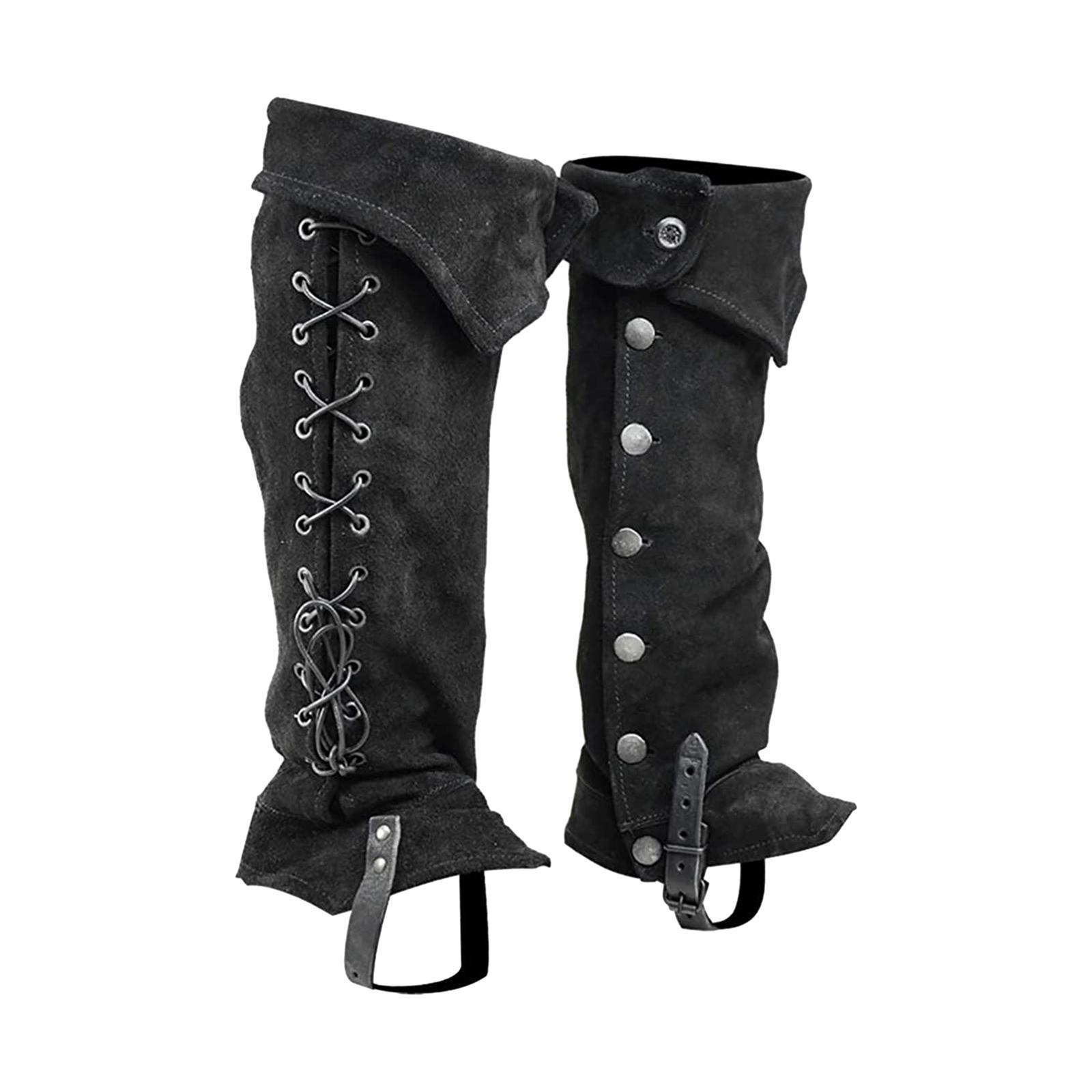 Pirate Boot Tops Shoes Cover Pirate Boot Covers Durable Cosplay Steampunk Classic Leg Guards Boot Top Covers for Themed Party