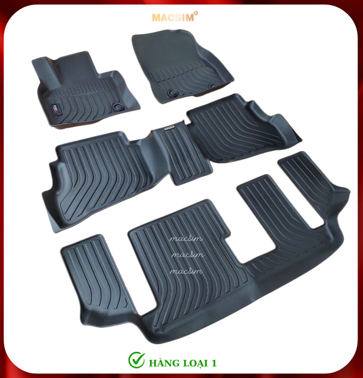 Hình ảnh Thảm lót sàn xe ô tô Mazda CX8 (sd) Nhãn hiệu Macsim chất liệu nhựa TPE cao cấp màu đen