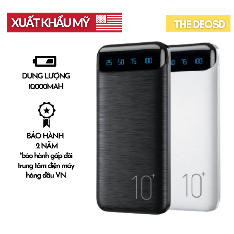 Pin Sạc Dự Phòng 10000mah / 20000mah - THE DEOSD - TD-PBWP161/163 - Hàng Chính Hãng