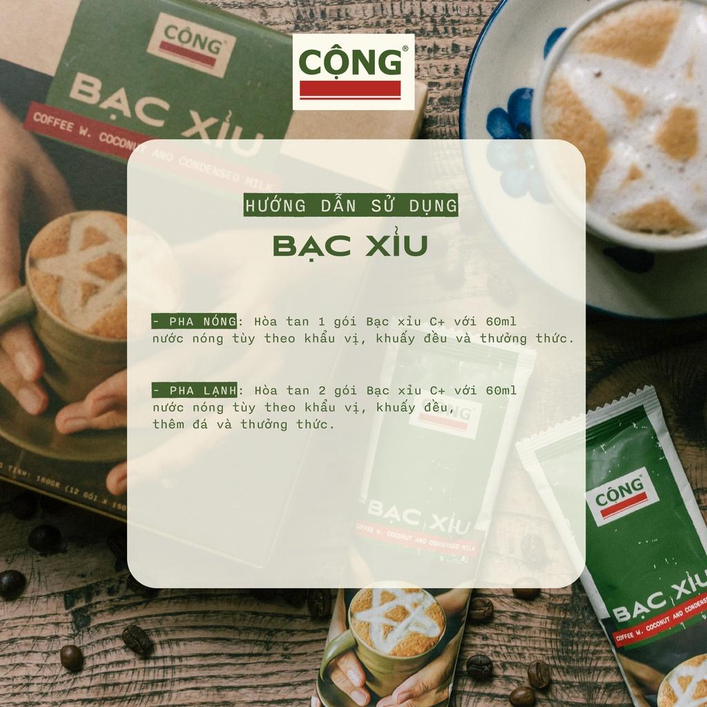 Cà phê bạc xỉu hoà tan C+ 180gr combo 3 hộp, 5 hộp