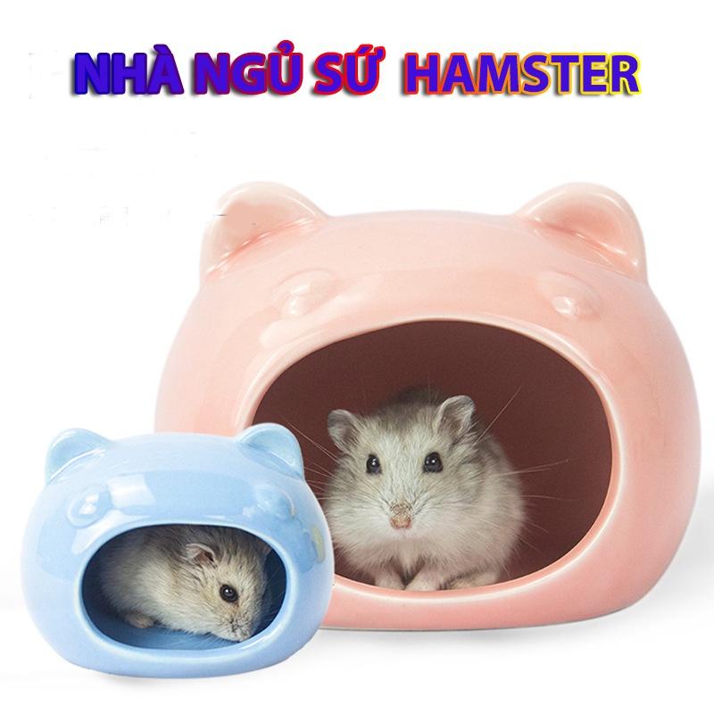 Nhà ngủ sứ siêu dễ thương bắng sứ cao cấp cho chuột Hamster - mẫu gấu
