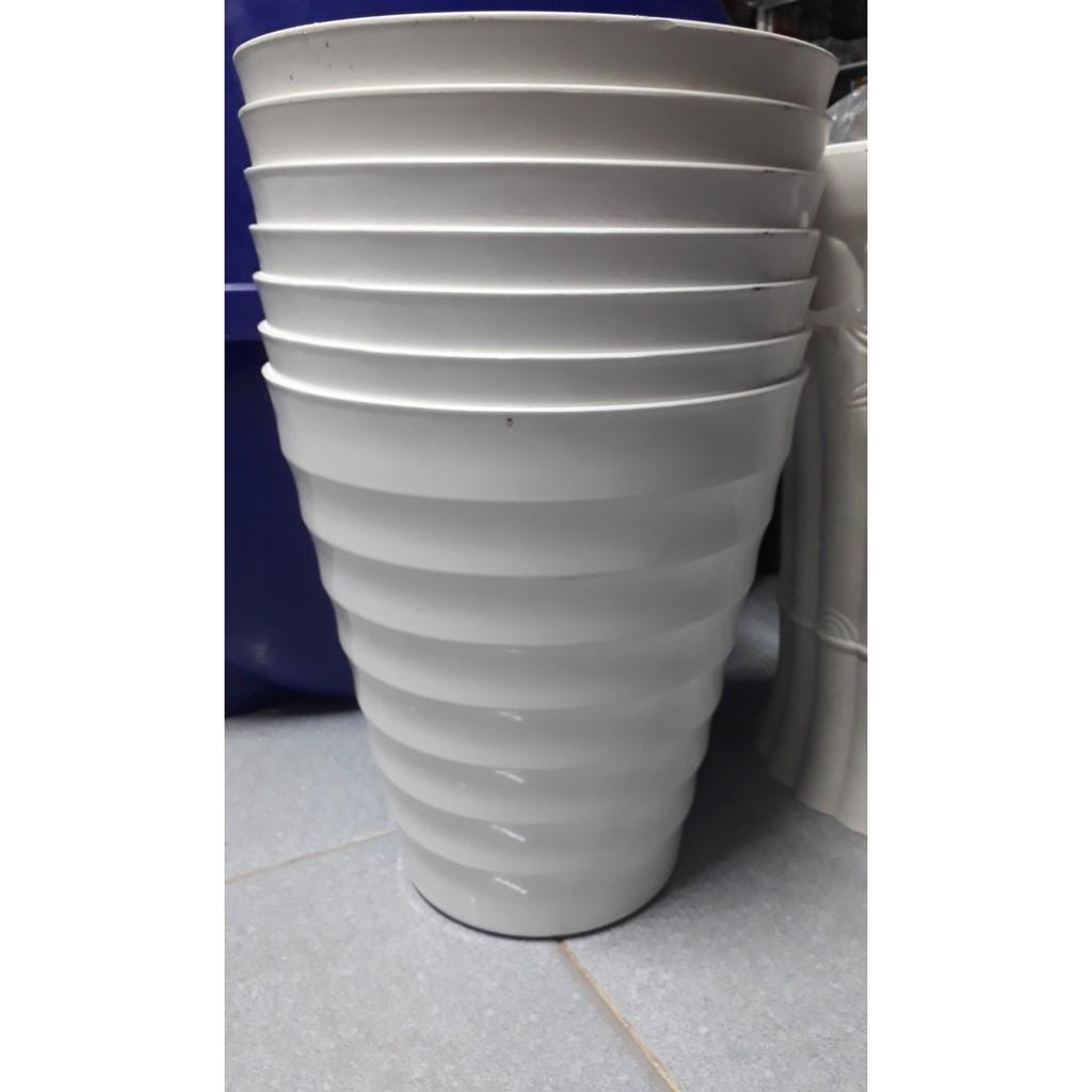 Chậu nhựa trồng cây hình tháp xoắn ốc 36 cm
