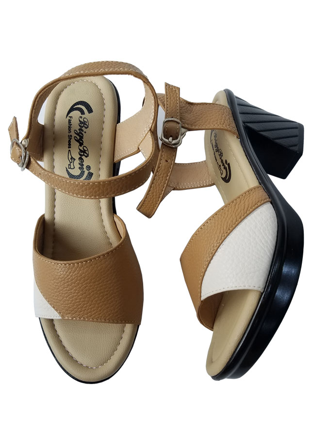 Giày sandal cao gót nữ da bò thật cao 7 cm HKT204