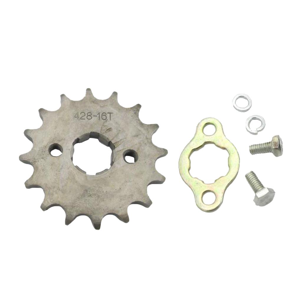 16 Teeth 428 Chain Front Sprocket Cog for Pit Trail Dirt Bike ATV Quad Buggy