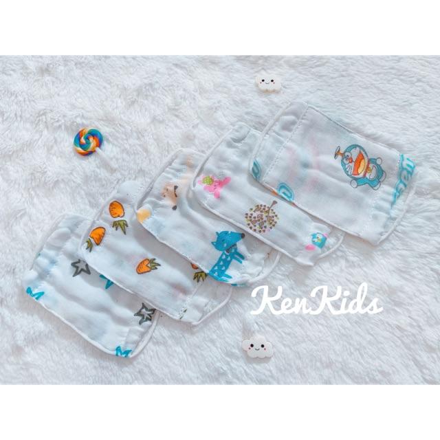 Set 5 khẩu trang Xô mềm nhiều họa tiết cho bé