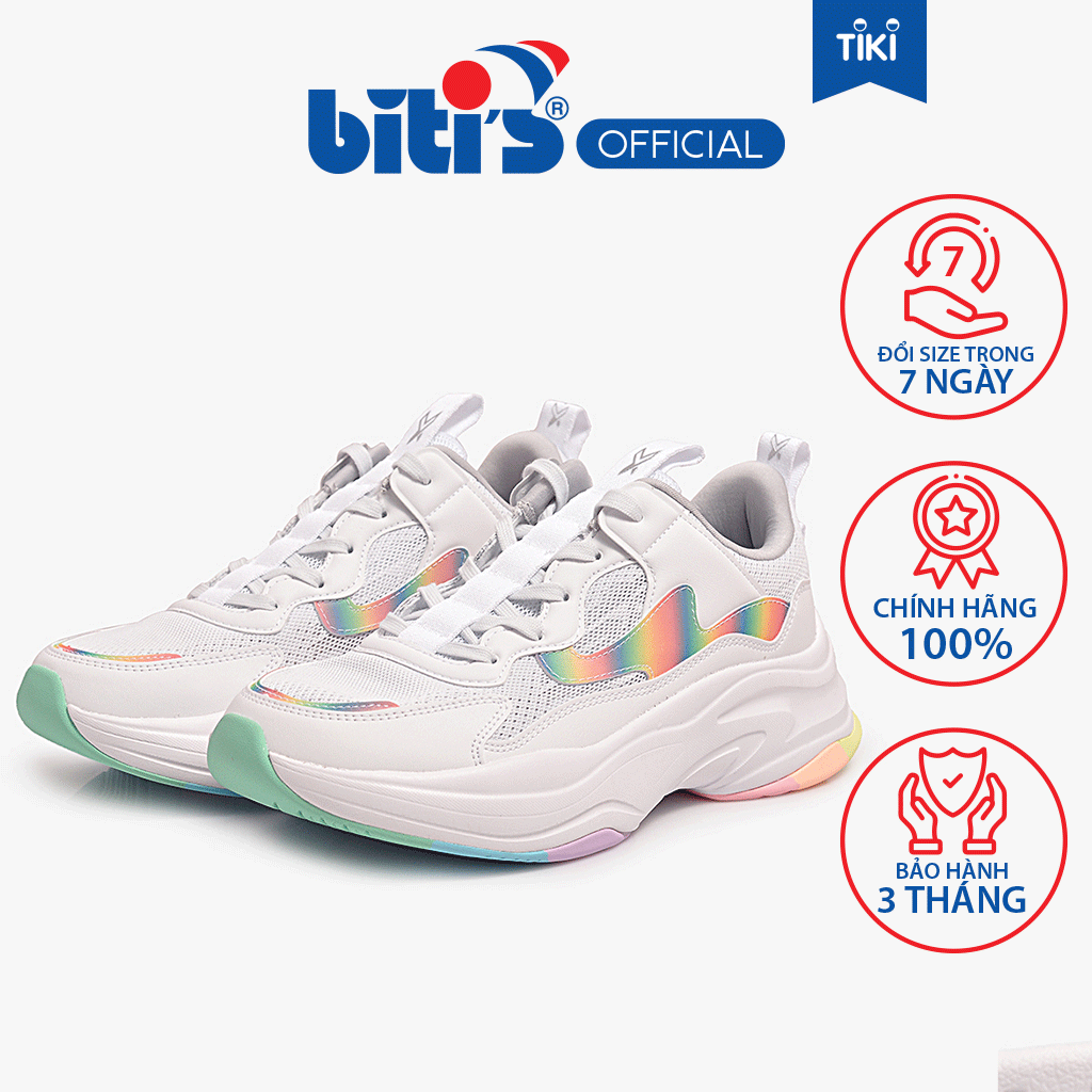 Giày Thể Thao Nữ Bitis Hunter X - Dune OTP Real White edition HSW001201TRG Trắng - 39