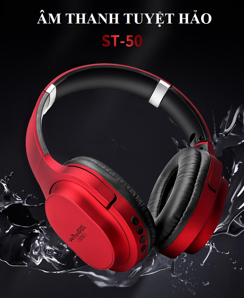 Tai Nghe chụp Tai Bluetooth ST50 Trẻ Trung Năng Động.