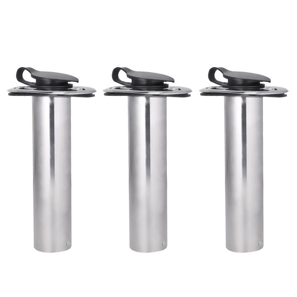 3Pcs Flush Mount Fishing Rod Holder Rack for Yacht Boat Kayak - 90 Degree
