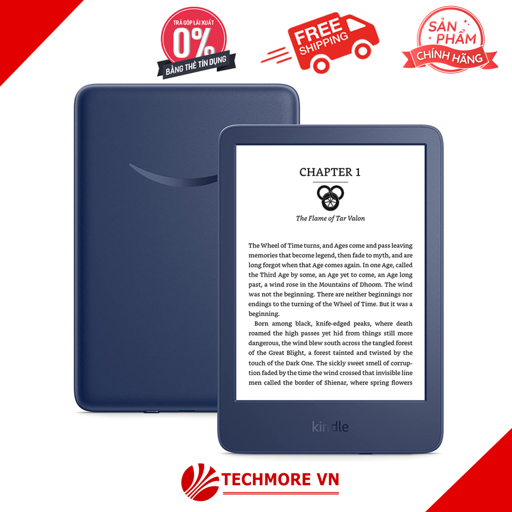 Máy Đọc Sách Kindle 2022 11Th - All New Kindle 2022 11Th Màn Hình 6Inch 300Ppi Gấp 2 Lần Độ Sắc Nét, 16Gb Bộ Nhớ Trong Với Cổng Kết Nối Usb - C - Hàng Nhập Khẩu - Xanh - 16Gb