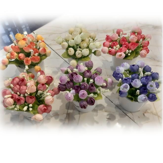 Combo 2 chậu hoa giả chữ LOVE