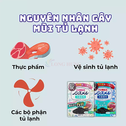 Hộp khử mùi tủ lạnh Hakugen Earth Nonsmel Refrigerator Deodorizer - Hàng chính hãng