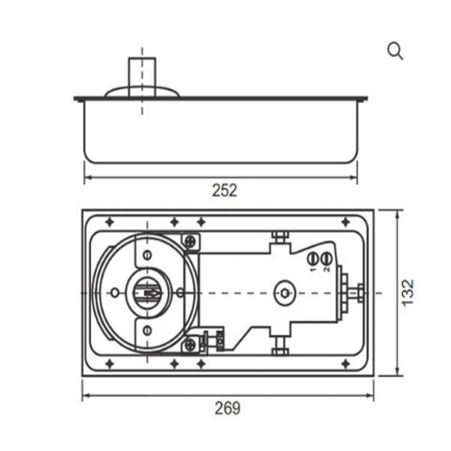 Bản lề sàn P-220B - Panasonic , cánh &lt; 900mm, Hàng chính hãng