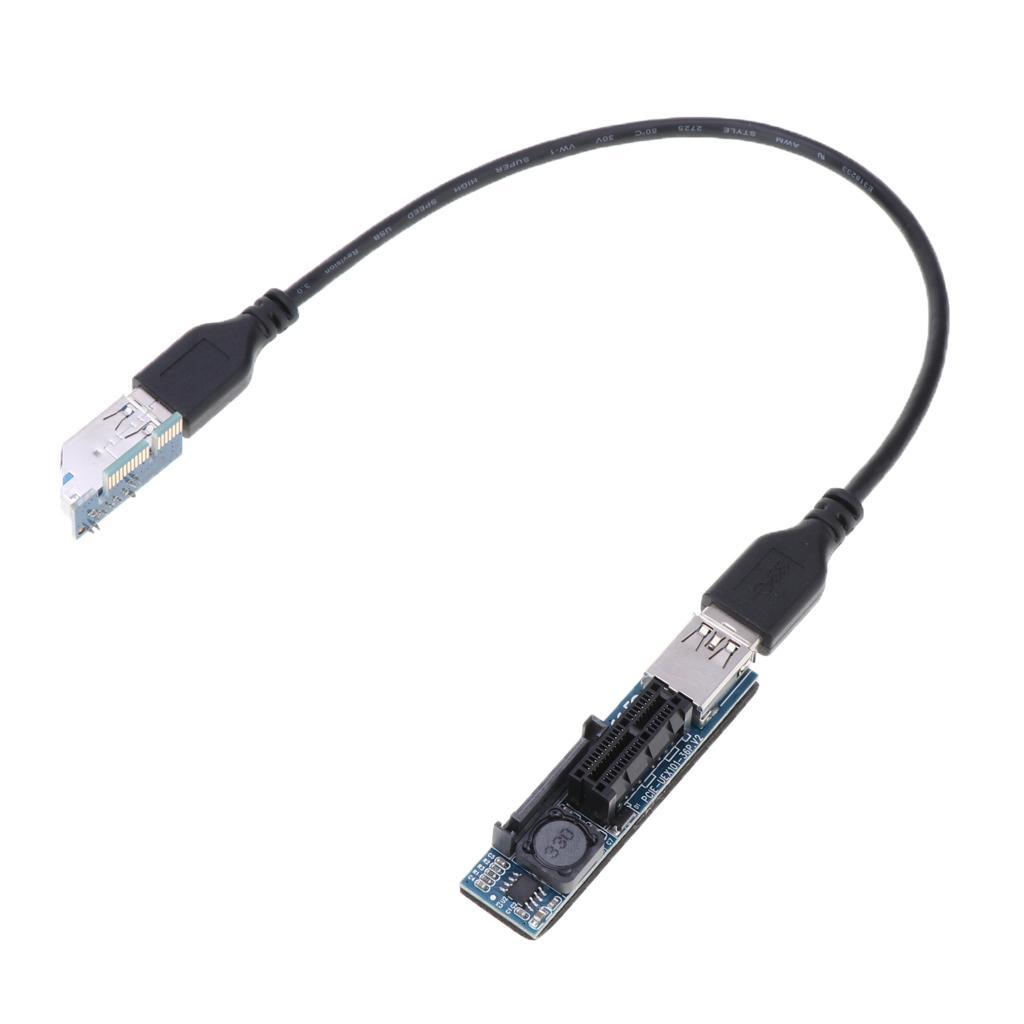 Express PCI-E 1X to 1X Extender Riser Card Adapter USB 3.0 Cable 0.3 M