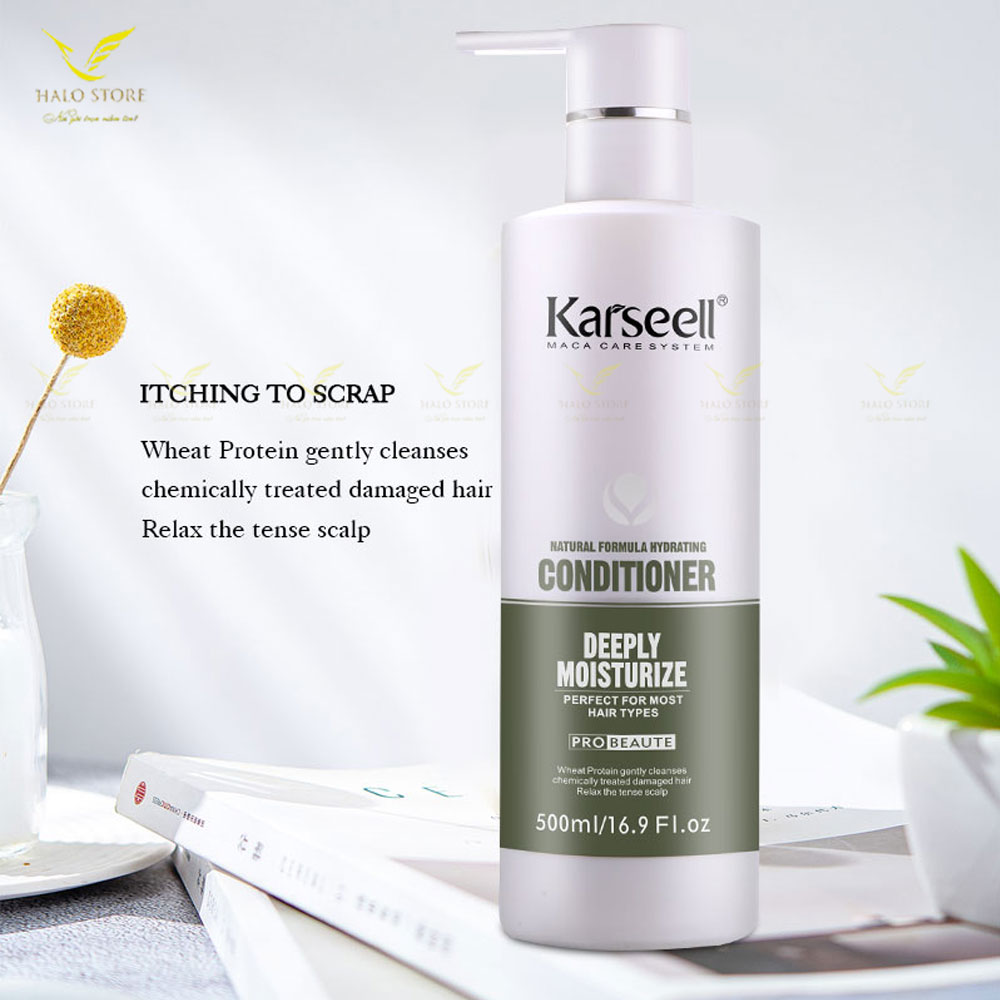 [+Tặng mũ trùm] Bộ dầu gội xả Karseell Maca chuyên nghiệp Salon ngăn ngừa gàu 500ml