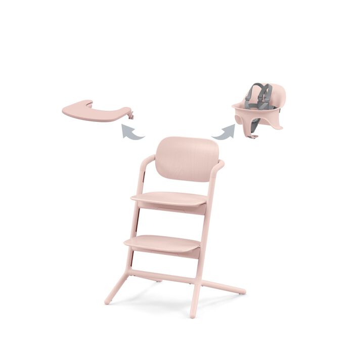 Ghế ăn Cybex Lemo Chair Babyset và Tray màu Pearl Pink