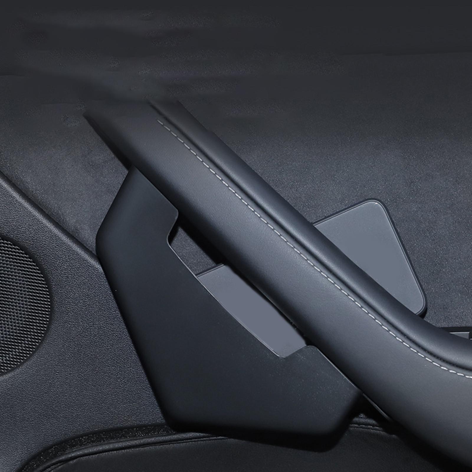 4x Door Handle Storage Box ABS Front Rear Interior Accessories Organizer Organizer Interior for Tesla Model 3 Phone Container