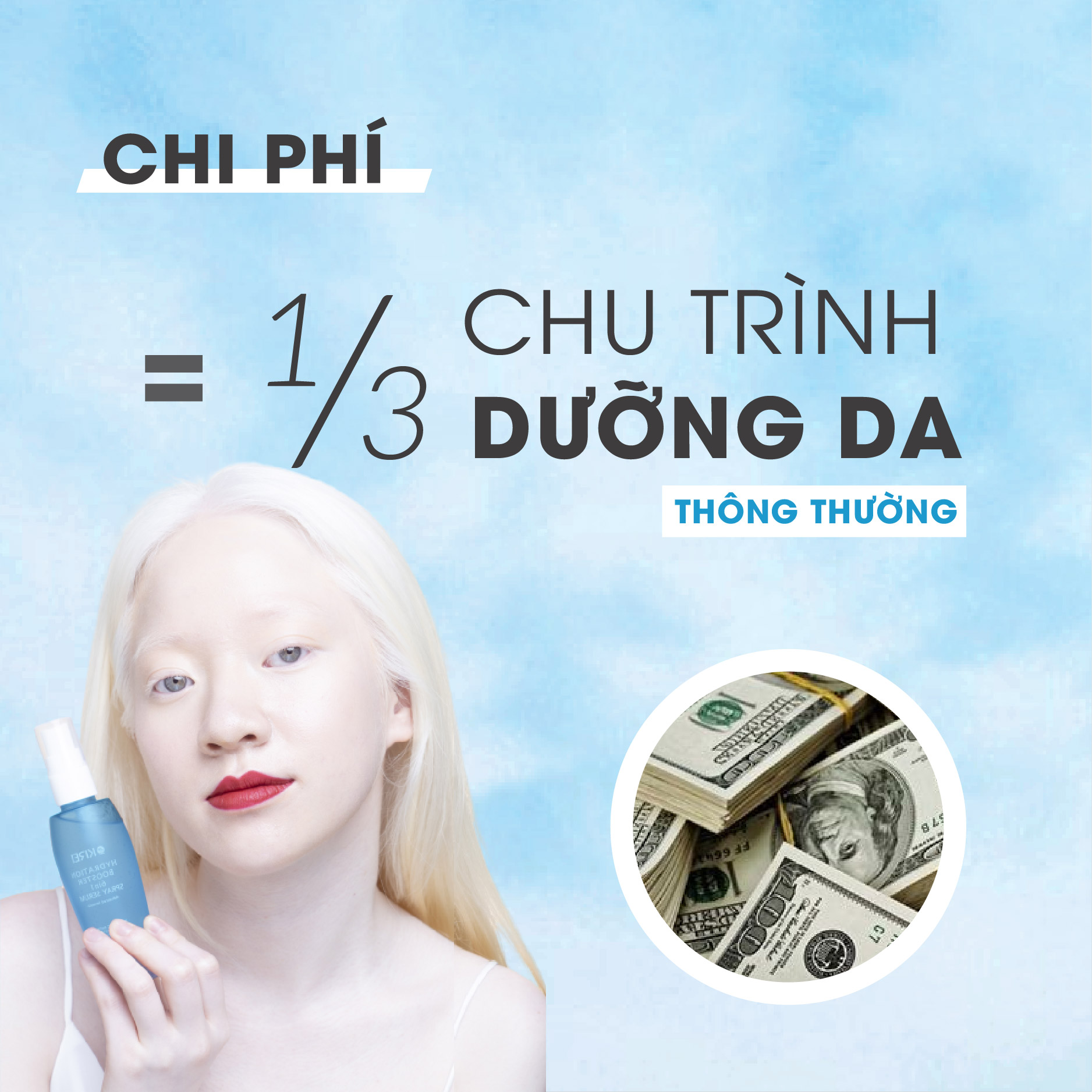 Kirei JP - Combo Tiết kiệm Tinh Chất Cấp Ẩm - Dưỡng Trắng Dạng Xịt 6 trong 1 Kirei JP - 6in1 Spray Serum.