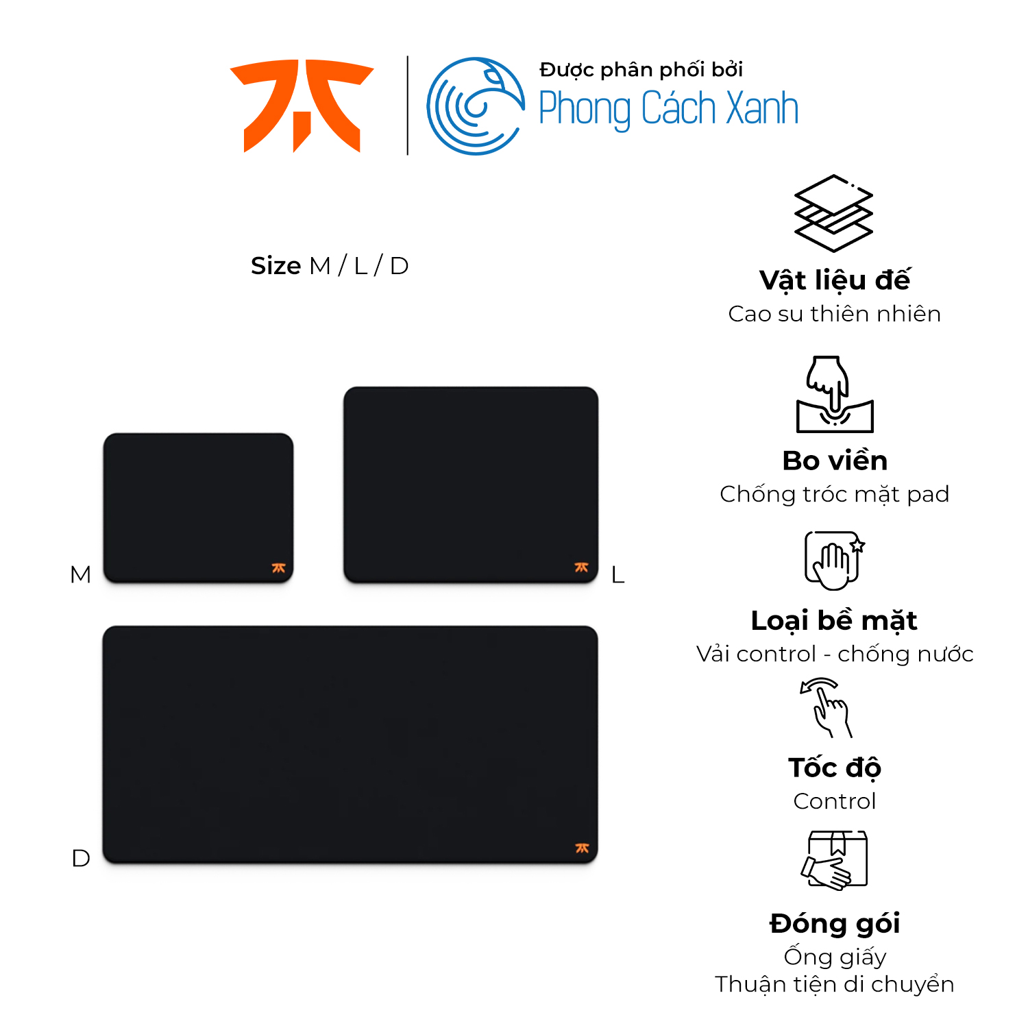 Lót chuột vải Fnatic FOCUS 3 (Control) - Hàng Chính Hãng
