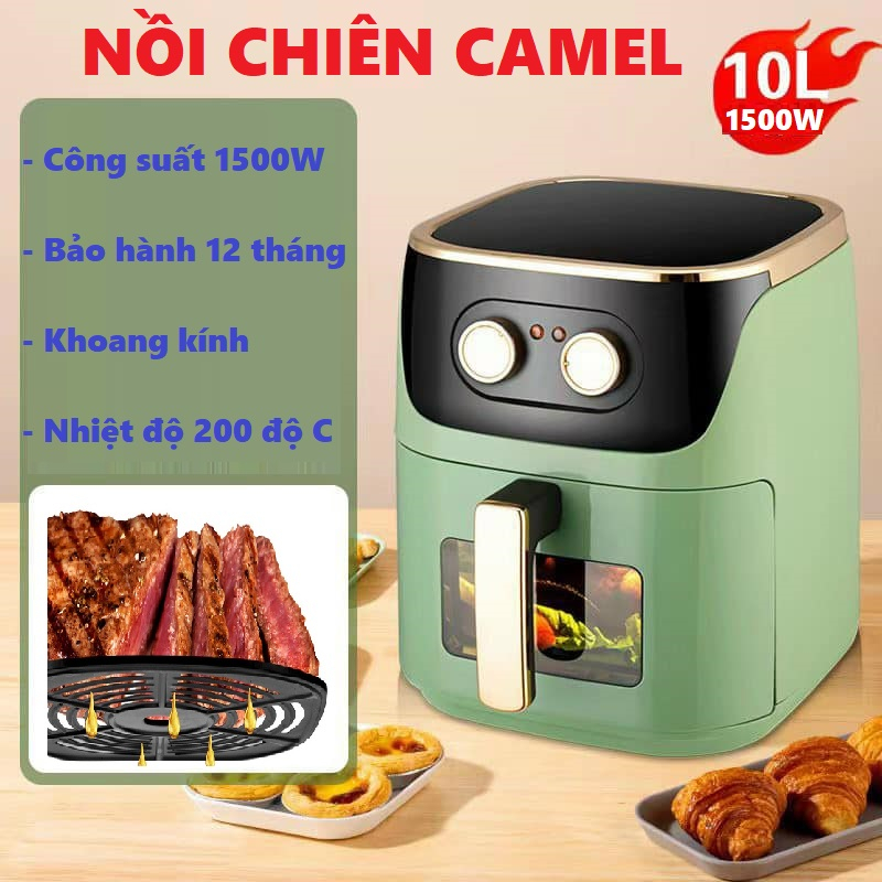Nồi chiên không dầu, lò chiên không dầu Camel 12 lít/ 10 lít/ 7 lít dung tích lớn Vân Phương Shop - Hàng Chính Hãng