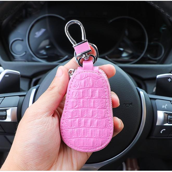 Bao da chìa khoá ô tô vân cá sâu đính đá hàng đẹp - Hoàng Đông Shop