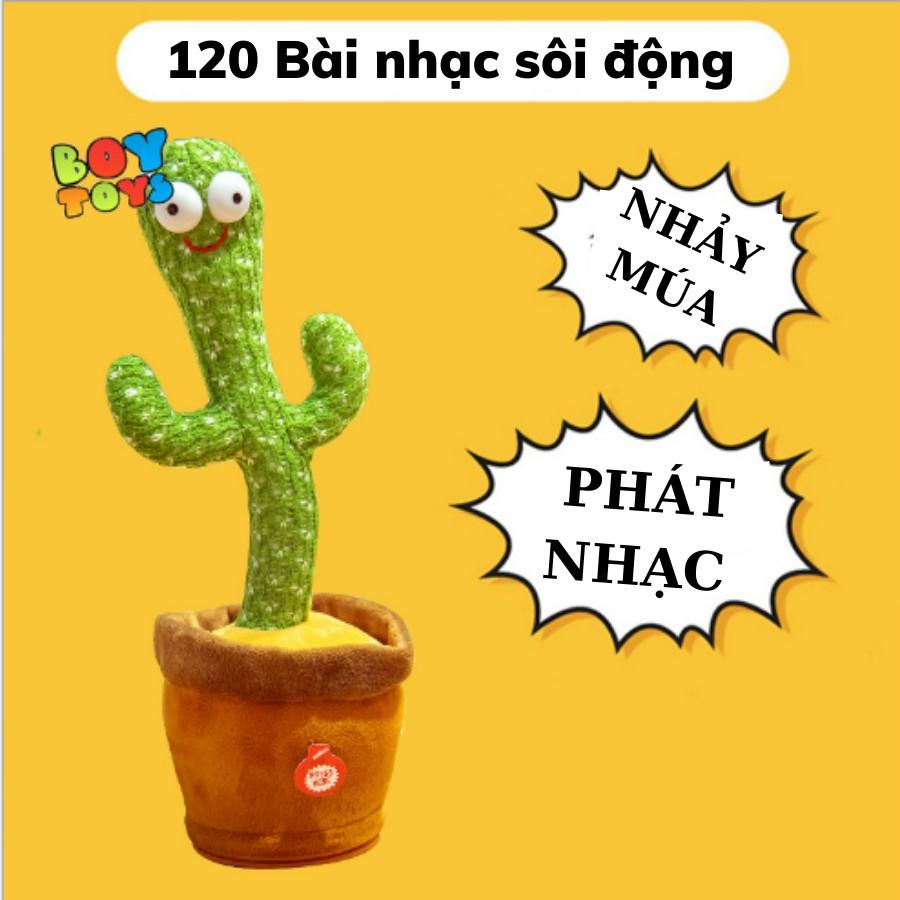 Đồ chơi xương rồng khiêu vũ nhảy múa bắt chước, nhại lại tiếng nói, có nhạc sôi động