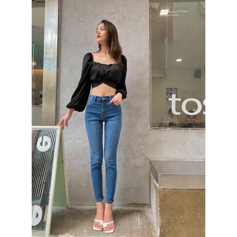 Quần Skinny Jean thêu dài