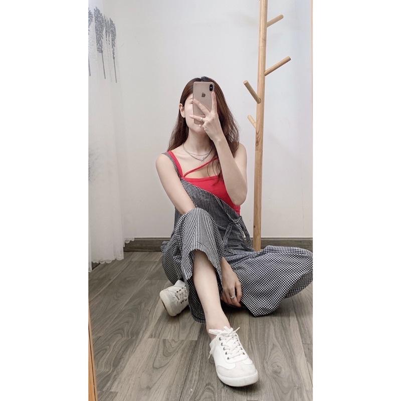 SET QUẦN YẾM CARO - CROP THUN HỒNG