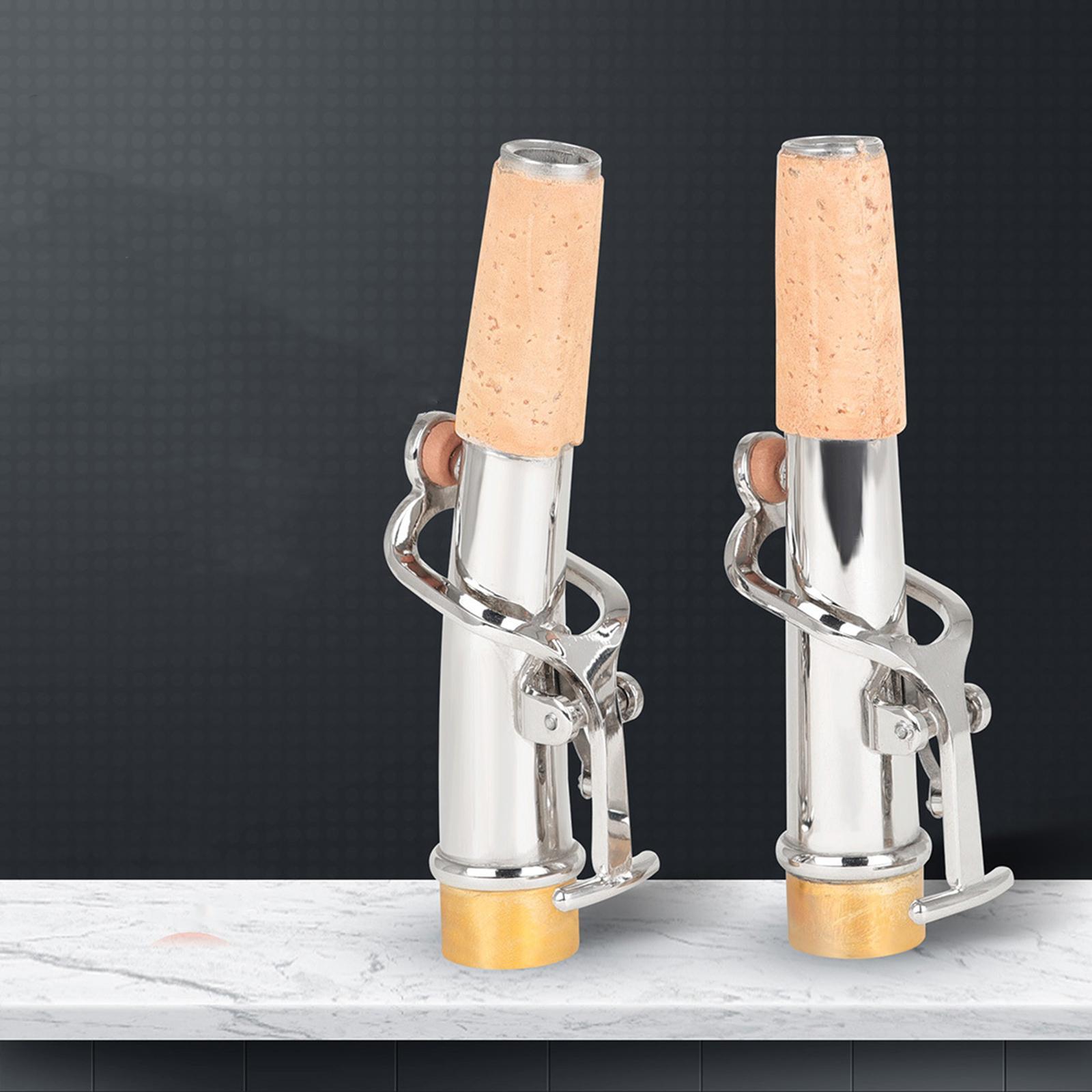 2x Saxophone Neck Elbow Bend Neck Replacement Straight Neck Sturdy for Parts