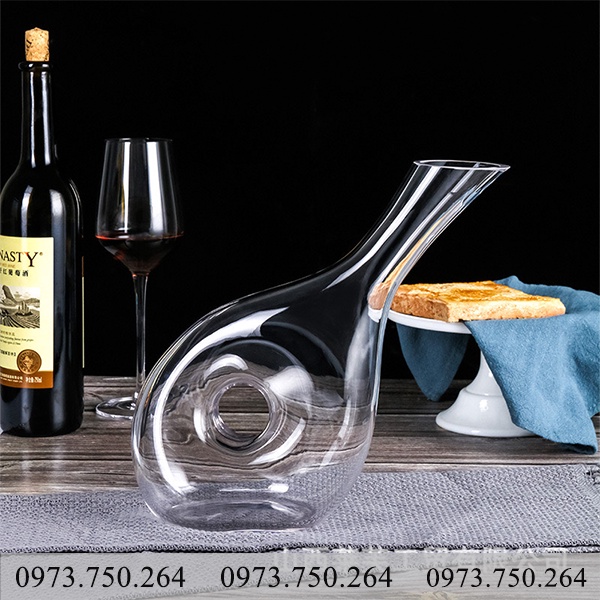 Decanter rượu vang hình ốc sên nghiêng 1200ml