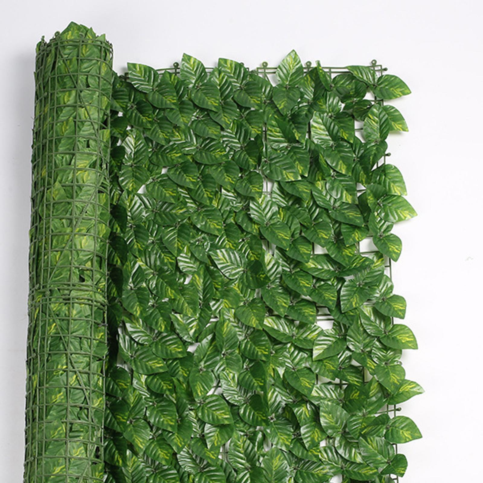 2pcs Artificial Faux Leaf Privacy Fence Screen Hedge Garden Decor 3Meter