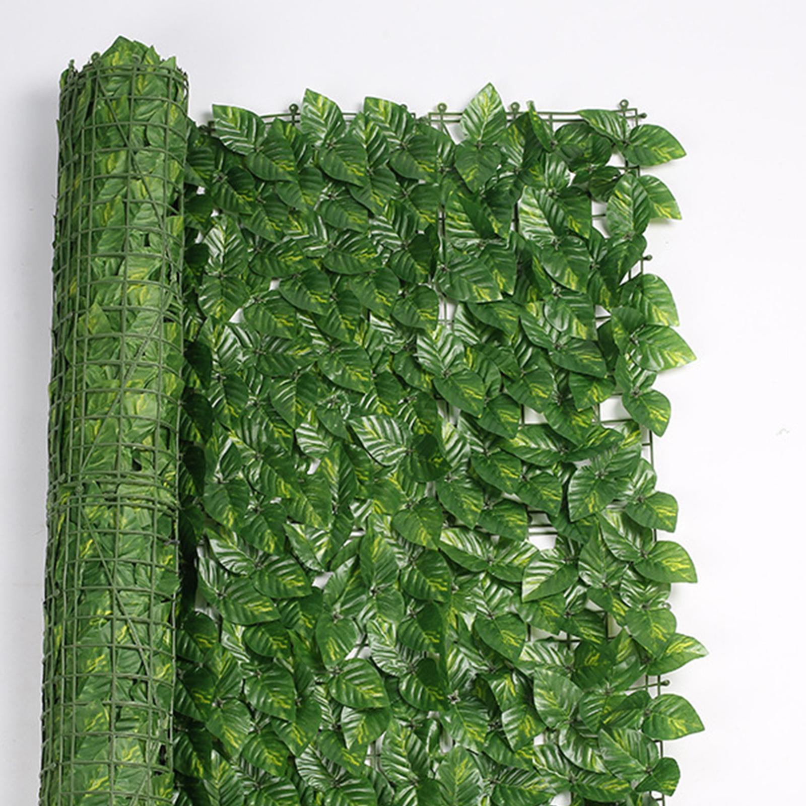 2pcs Artificial Faux Leaf Privacy  Hedge Garden Decor 3Meter