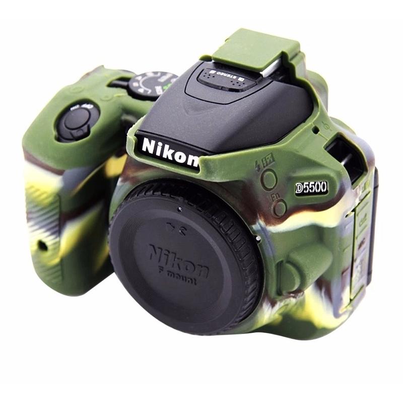 Vỏ cao su - Cover máy ảnh Nikon D5500/D5600 (màu đen/màu camo) - Hàng Chính Hãng