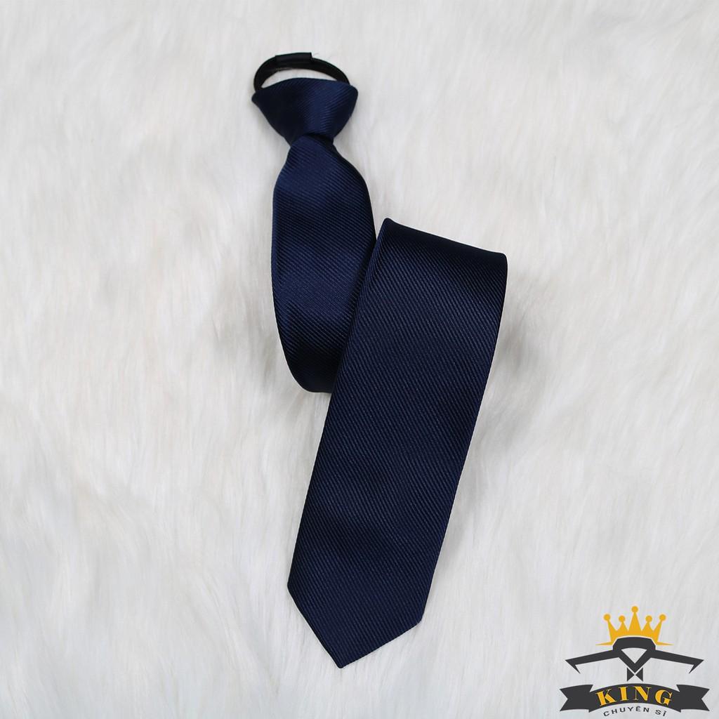 Cà vạt nam KING cho học sih và công sở thắt sẵn bản nhỏ 6cm 8cm giá rẻ C07