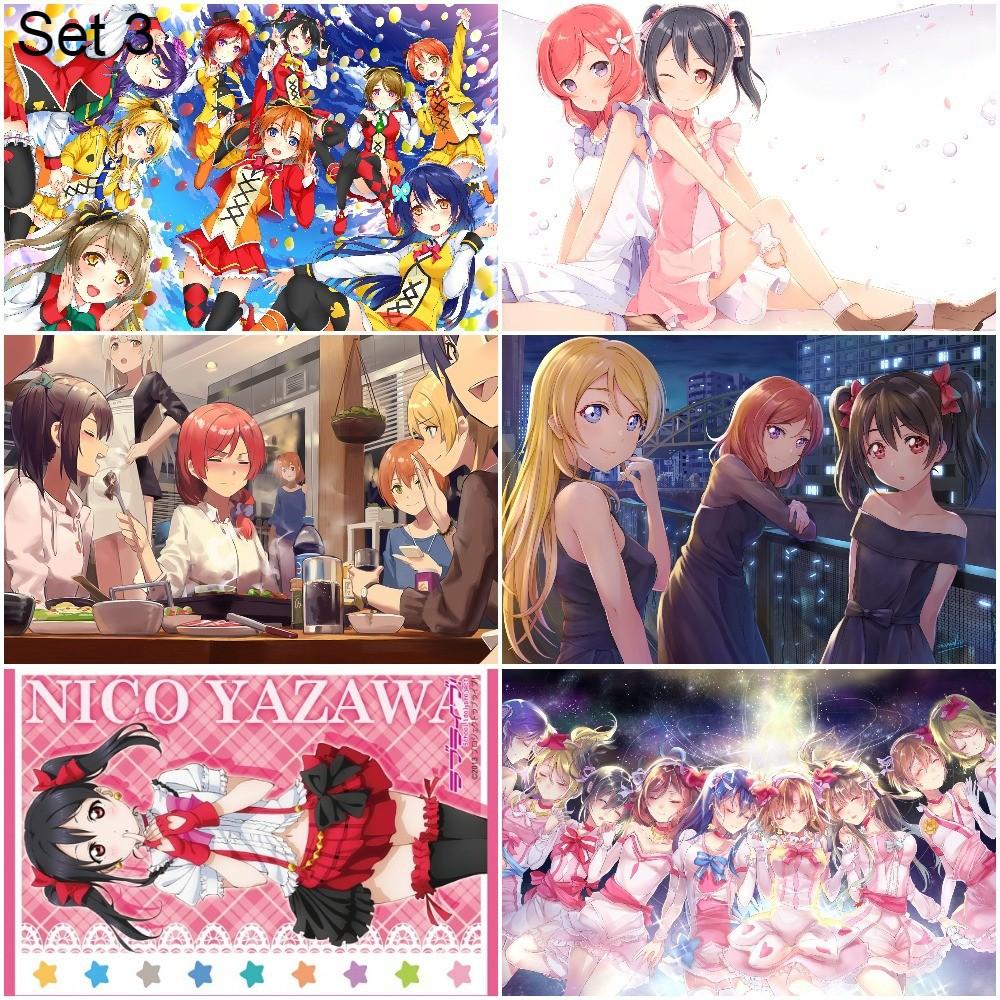 Bộ 6 Áp phích - Poster Anime Love Live! School Idol Project - A3,A4,A5