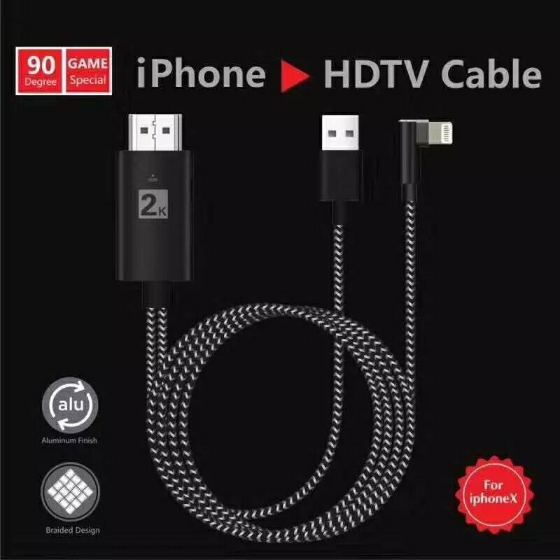 Cáp HDMI cho Iphone 5/6/7/8/X hỗ trợ 4K